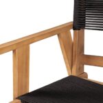 COFFEE Dining Πολυθρόνα Βεράντας - Κήπου, Ξύλο Ακακία Φυσικό, Rope Wicker Μαύρο 56x58x87cm - Image 22