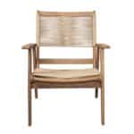 COFFEE Living Πολυθρόνα Καθιστικού Βεράντας - Κήπου, Ακακία Φυσικό-Rope Wicker Μπεζ 66x71x84cm - Image 23