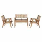 COFFEE Living Πολυθρόνα Καθιστικού Βεράντας - Κήπου, Ακακία Φυσικό-Rope Wicker Μπεζ 66x71x84cm - Image 26