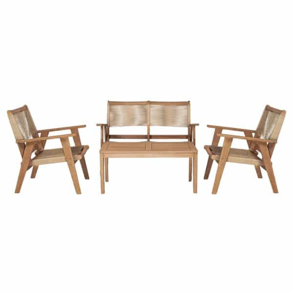 COFFEE Living Πολυθρόνα Καθιστικού Βεράντας - Κήπου, Ακακία Φυσικό-Rope Wicker Μπεζ 66x71x84cm - Image 26