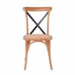 DESTINY Καρέκλα Metal Cross Τραπεζαρίας Οξιά Φυσικό, Κάθισμα Ψάθα, Στοιβαζόμενη 48x52x89cm - Image 11