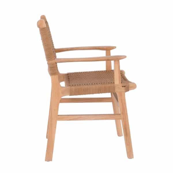 COMO Πολυθρόνα Τραπεζαρίας Φυσικό, Κάθισμα Paper Rope 63x59x86cm - Image 15