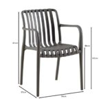 MODA-N Πολυθρόνα Στοιβαζόμενη PP, Στοιβαζόμενη Απόχρωση Γκρι 56x57x81cm - Image 9