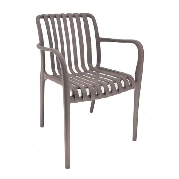 MODA-N Πολυθρόνα Στοιβαζόμενη PP, Στοιβαζόμενη Απόχρωση Mocha 56x57x81cm - Image 8