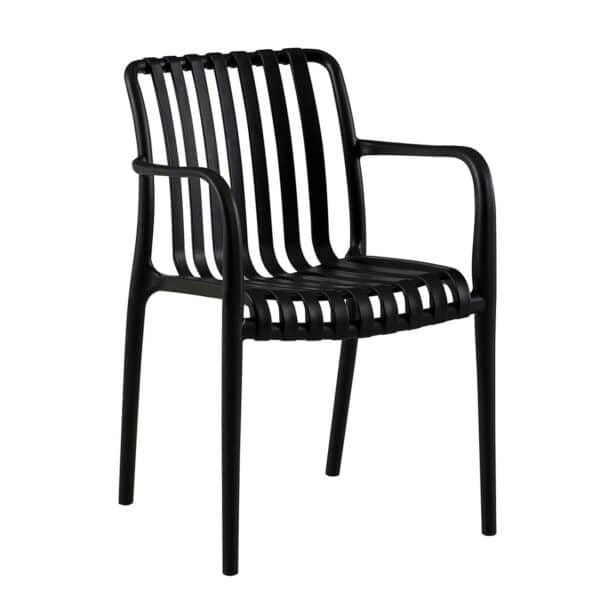 MODA-N Πολυθρόνα Στοιβαζόμενη PP, Στοιβαζόμενη Απόχρωση Μαύρο 56x57x81cm - Image 8