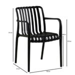 MODA-N Πολυθρόνα Στοιβαζόμενη PP, Στοιβαζόμενη Απόχρωση Μαύρο 56x57x81cm - Image 9