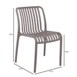 MODA-Ν Καρέκλα Στοιβαζόμενη PP, Απόχρωση Mocha 51x57x78cm - Image 7