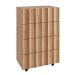 MOTION Συρταριέρα με 4 Συρτάρια, Απόχρωση Φυσικό 60x40x94cm - Image 6