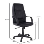 BF1410 Πολυθρόνα Γραφείου Διευθυντή Pu Μαύρο 61x68x104/114cm - Image 18