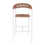 MADY Σκαμπό Bar, ALU Άσπρο, Rope Wicker Φυσικό 56x58x105cm - Image 17
