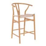 LIMA Σκαμπό BAR, Ξύλο Οξιά, Φυσικό, Κάθισμα Paper Rope Φυσικό (ύψος καθ.67cm) 55x53x67/98cm - Image 8