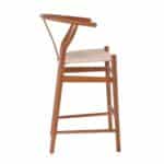 LIMA Σκαμπό BAR, Ξύλο Οξιά, Καρυδί, Κάθισμα Paper Rope Φυσικό (ύψος καθ.67cm) 55x53x67/98cm - Image 15
