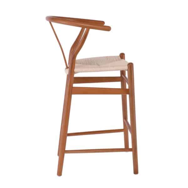 LIMA Σκαμπό BAR, Ξύλο Οξιά, Καρυδί, Κάθισμα Paper Rope Φυσικό (ύψος καθ.67cm) 55x53x67/98cm - Image 15