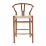 LIMA Σκαμπό BAR, Ξύλο Οξιά, Καρυδί, Κάθισμα Paper Rope Φυσικό (ύψος καθ.67cm) 55x53x67/98cm - Image 17