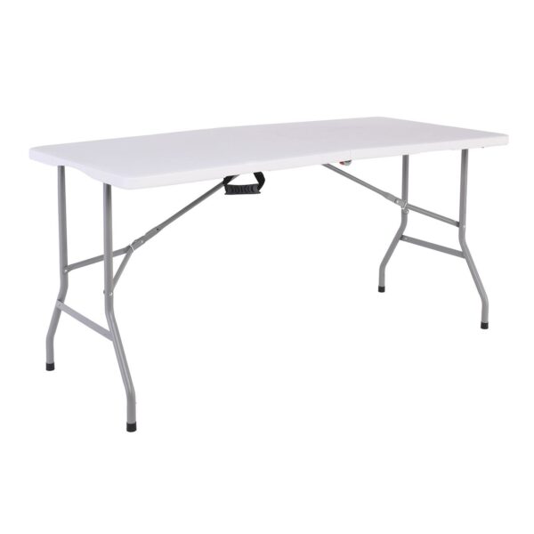 BLOW-W Τραπέζι  Συνεδρίου - Catering Πτυσσόμενο (Βαλίτσα), Μέταλλο Γκρι, HDPE Άσπρο 35mm 180x70x74cm - Image 6
