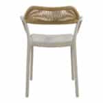 DOLLI Πολυθρόνα Στοιβαζόμενη, PP-UV Γκρι, Rope Wicker Φυσικό 58x53x77cm - Image 16