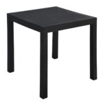 DALTON Τραπέζι Κήπου-Βεράντας Μέταλλο Βαφή Μαύρο, PP-UV Μαύρο 72x72x74cm - Image 13