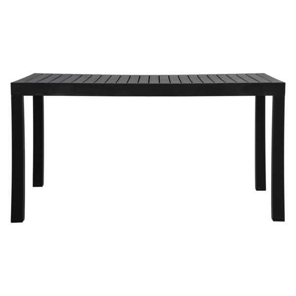 DALTON Τραπέζι Κήπου-Βεράντας Μέταλλο Βαφή Μαύρο, PP-UV Μαύρο 141x70x74cm - Image 13