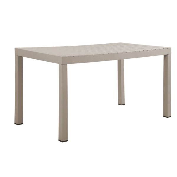 DALTON Τραπέζι Κήπου-Βεράντας Μέταλλο Βαφή Γκρι, PP-UV Γκρι 141x70x74cm - Image 10
