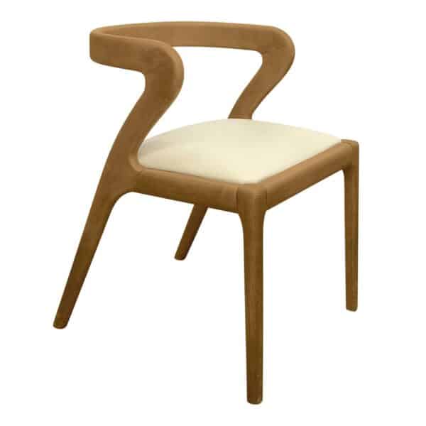 AVERY Καρέκλα Τραπεζαρίας, Απόχρωση Φυσικό, Pu Εκρού 50x55x72cm - Image 6