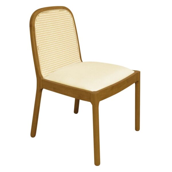 HENLEY Καρέκλα Τραπεζαρίας, Απόχρωση Φυσικό, Pu Εκρού 53x56x84cm - Image 6