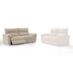 DALLAS Relax Καναπές 3-θέσιος Σαλονιού - Καθιστικού, Ύφασμα Μπεζ 205x95x98cm - Image 15