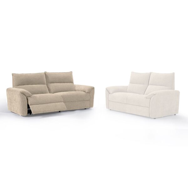DALLAS Relax Καναπές 3-θέσιος Σαλονιού - Καθιστικού, Ύφασμα Μπεζ 205x95x98cm - Image 15