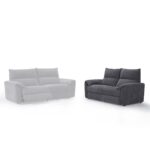 DALLAS Καναπές 2-θέσιος Σαλονιού - Καθιστικού, Ύφασμα Γκρι 166x95x98cm - Image 9