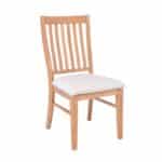 COMET Set Τραπεζαρία Ξύλινη: Τραπέζι+6 Καρέκλες, Φυσικό με Mdf Άσπρο Μάρμαρο,Ύφασμα Άσπρο Table200x100x77-Chair49x60x100 - Image 7