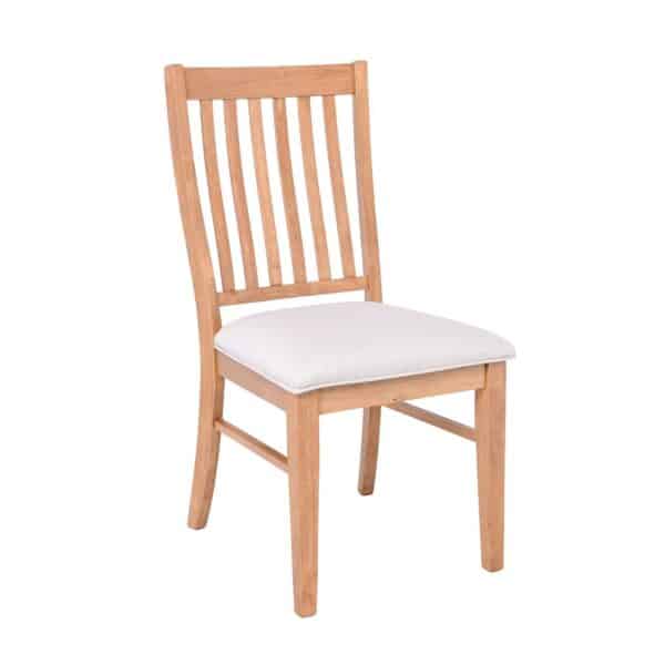 COMET Set Τραπεζαρία Ξύλινη: Τραπέζι+6 Καρέκλες, Φυσικό με Mdf Άσπρο Μάρμαρο,Ύφασμα Άσπρο Table200x100x77-Chair49x60x100 - Image 7