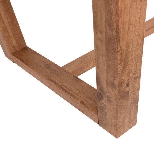 COMET Set Τραπεζαρία Ξύλινη: Τραπέζι+6 Καρέκλες, Φυσικό με Mdf Άσπρο Μάρμαρο,Ύφασμα Άσπρο Table200x100x77-Chair49x60x100 - Image 10