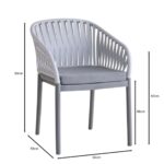 EMERY Πολυθρόνα Βεράντας-Κήπου PP-UV Ανοιχτό Γκρι-Ανθρακί, Μαξιλάρι Γκρι (KD) 56x59x80cm - Image 7