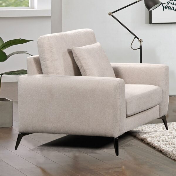 TIPO Πολυθρόνα Σαλονιού - Καθιστικού, Ύφασμα Μπεζ 101x88x92cm - Image 6