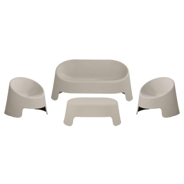 COLT Set Κήπου Καθιστικό: Τραπεζάκι + Καναπέ 2θέσιο + 2 Καρέκλες, PP-UV Γκρι Table + Sofa 2Seat + 2 Chairs - Image 6