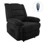 JULIA Massage Πολυθρόνα Relax Σαλονιού - Καθιστικού, Ύφασμα Μαύρο 93x90x100cm - Image 4