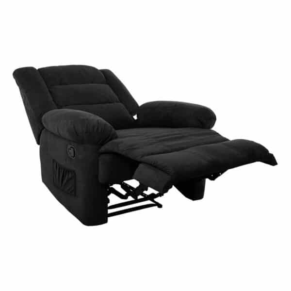 JULIA Massage Πολυθρόνα Relax Σαλονιού - Καθιστικού, Ύφασμα Μαύρο 93x90x100cm - Image 5
