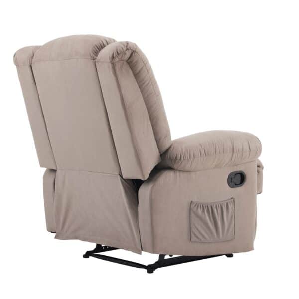 JULIA Massage Πολυθρόνα Relax Σαλονιού - Καθιστικού, Ύφασμα Cappuccino 93x90x100cm - Image 7