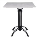 ΤΡΑΠΕΖΙ Sintered Stone-Μαντέμι Τετράνυχο, Επιφάνεια 11mm Απόχρωση White Marble 70x70  H73,5cm - Image 6