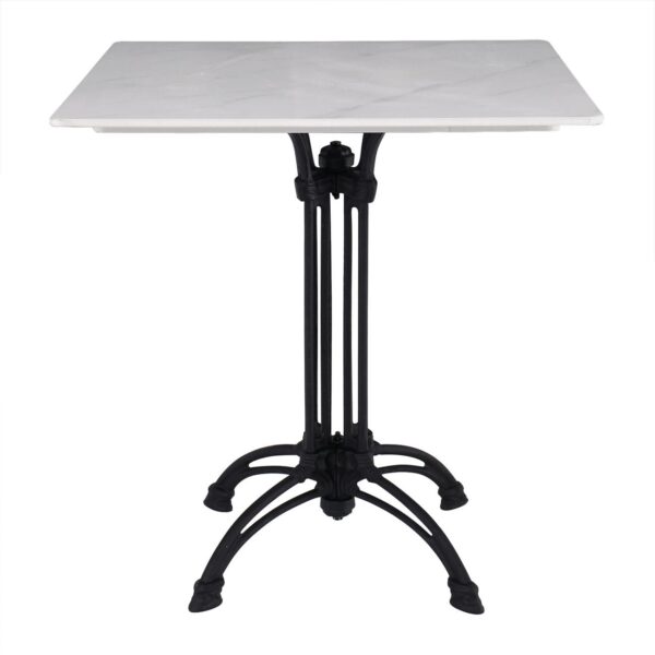 ΤΡΑΠΕΖΙ Sintered Stone-Μαντέμι Τετράνυχο, Επιφάνεια 11mm Απόχρωση White Marble 70x70  H73,5cm - Image 6