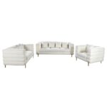 MORRIS Set Σαλόνι - Καθιστικό 3θέσιος + 2θέσιος + Πολυθρόνα Ύφασμα Teddy Άσπρο Set: 3Seater+2Seater+1Seater - Image 3