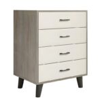 ELIOT Συρταριέρα, με 4 Συρτάρια, Απόχρωση Sonoma-Άσπρο 60x40x80cm - Image 5