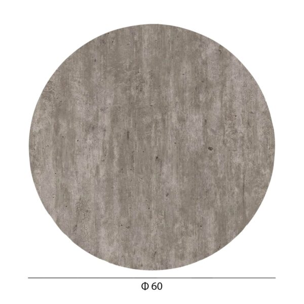 ΕΠΙΦΑΝΕΙΑ ΤΡΑΠΕΖΙΟΥ HPL ΣΤΡΟΓΓΥΛΗ HM5841.37 CONCRETE Φ60εκ. - Image 2