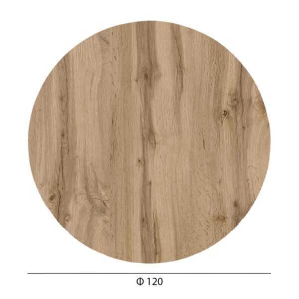 ΕΠΙΦΑΝΕΙΑ ΤΡΑΠΕΖΙΟΥ HPL ΣΤΡΟΓΓΥΛΗ HM6351.36 SONAMA OAK Φ120εκ. - Image 2