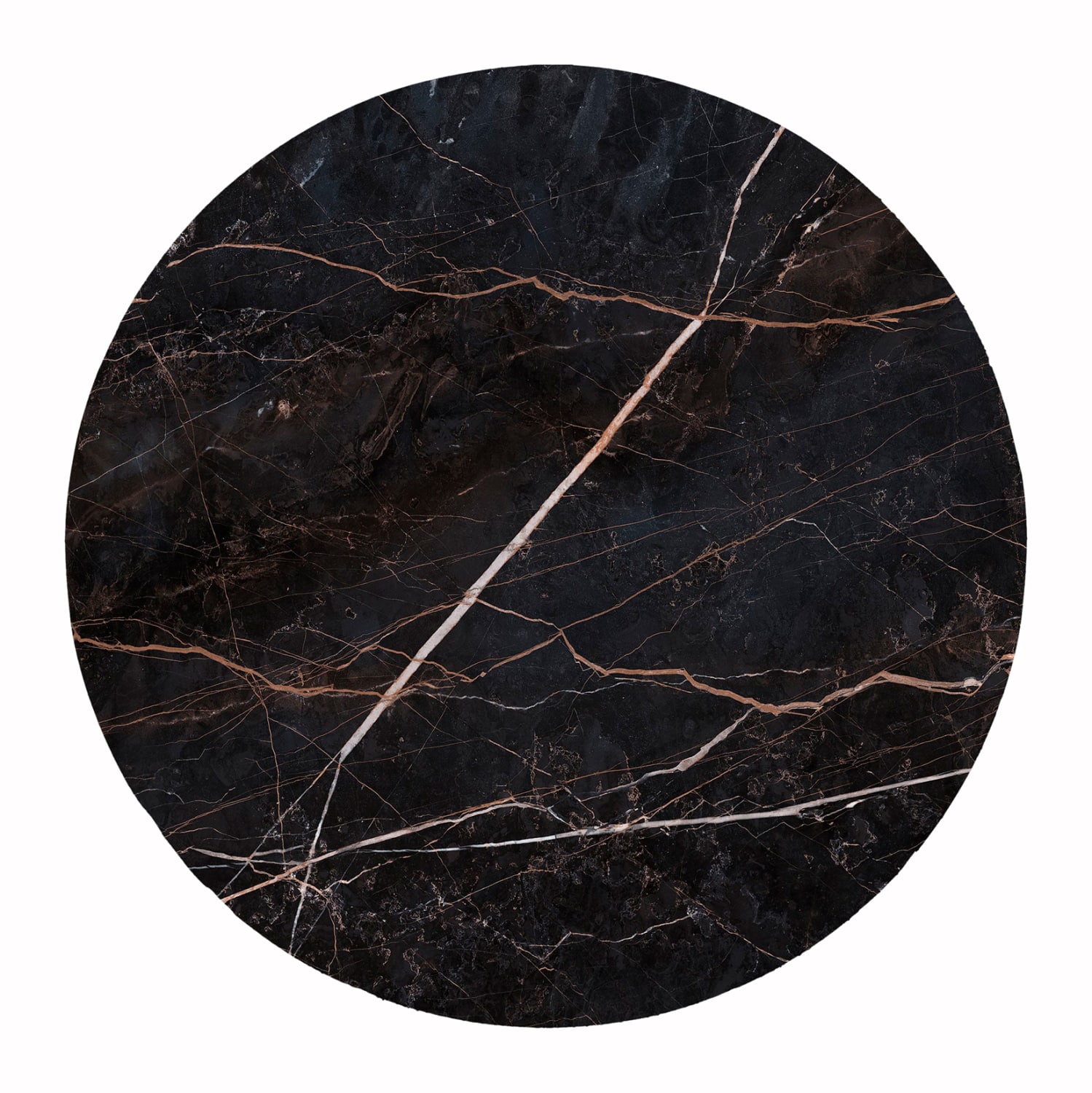 HM6351.34 ΕΠΙΦΑΝΕΙΑ ΤΡΑΠΕΖΙΟΥ HPL ΣΤΡΟΓΓΥΛΗ HM6351.34 BLACK MARBLE Φ120εκ. - Image 1