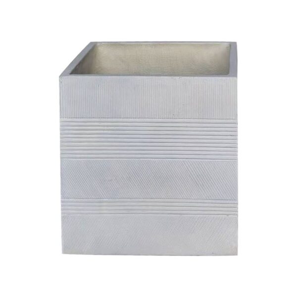 FLOWER POT-11 Σαγρέ Απόχρωση Beige 35x35x35cm - Image 5