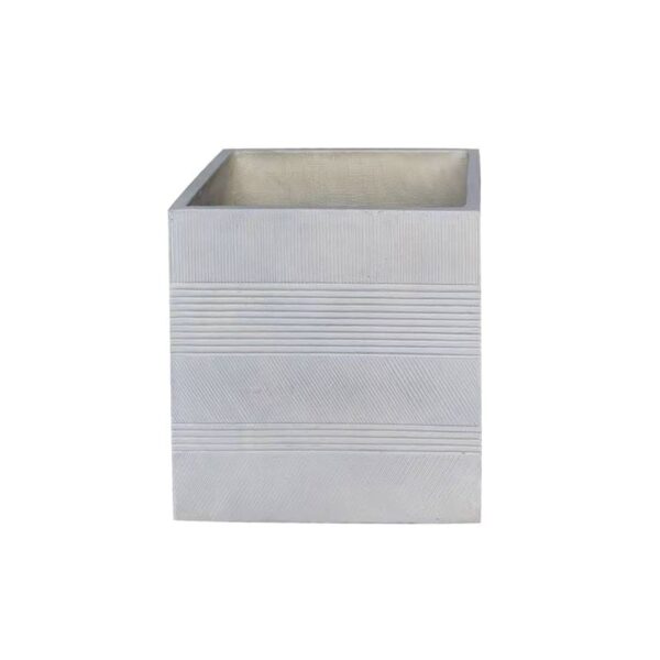 FLOWER POT-11 Σαγρέ Απόχρωση Beige 22x22x22cm - Image 5