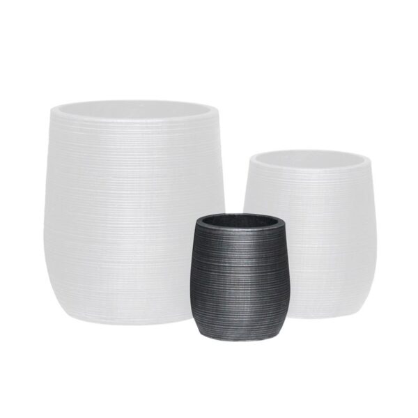 FLOWER POT-16 Φ23x26cm, Cement Απόχρωση Anthracite Φ23x26cm - Image 5