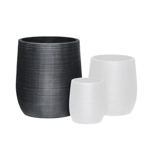 FLOWER POT-16 Φ45x50cm, Cement Απόχρωση Anthracite Φ45x50cm - Image 5