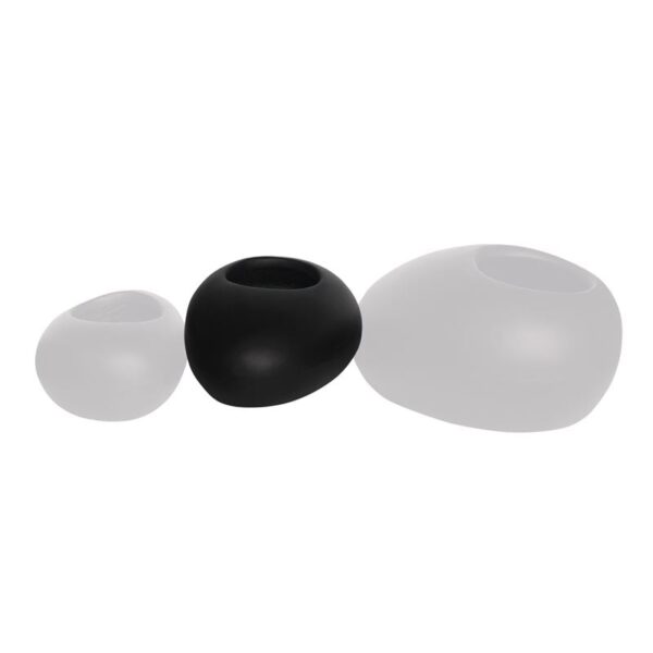 FLOWER POT-ROCK 50x32x19cm, Cement Απόχρωση Black 50x32x19cm - Image 5