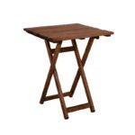 FOLDING Τραπέζι Βεράντας - Κήπου, Πτυσσόμενο, Οξιά, Βαφή Εμποτισμού Απόχρωση Καρυδί 60x60x73cm - Image 7